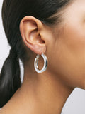 Aretes De Aro Cortos Plateados