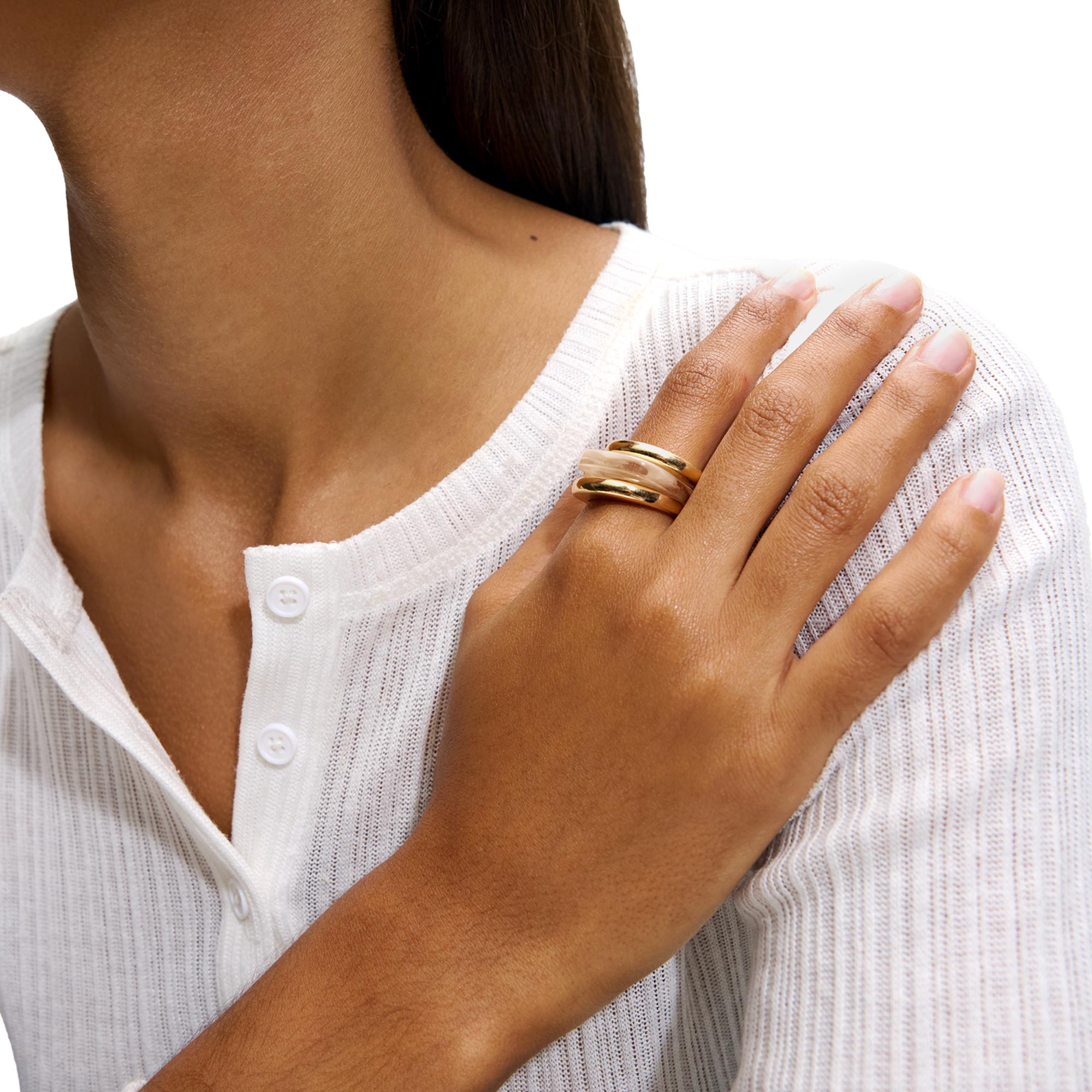Anillo Triple Dorado