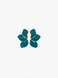 Pendientes Media Flor Con Esmalte