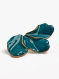 Pendientes Media Flor Con Esmalte