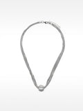 Collar Corto Plateado