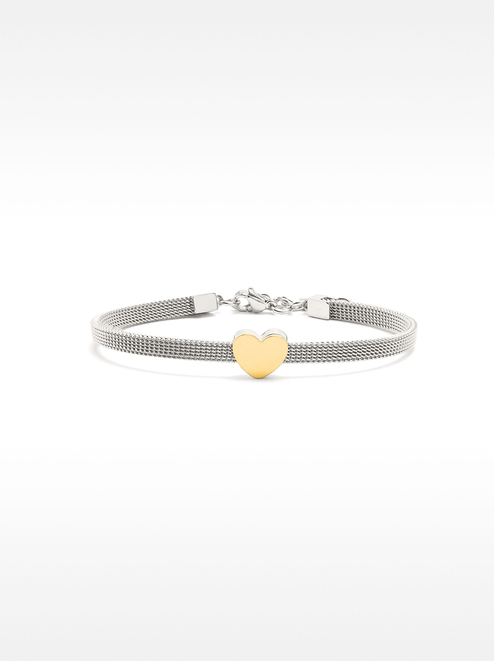 Pulsera De Acero Inoxidable Corazón
