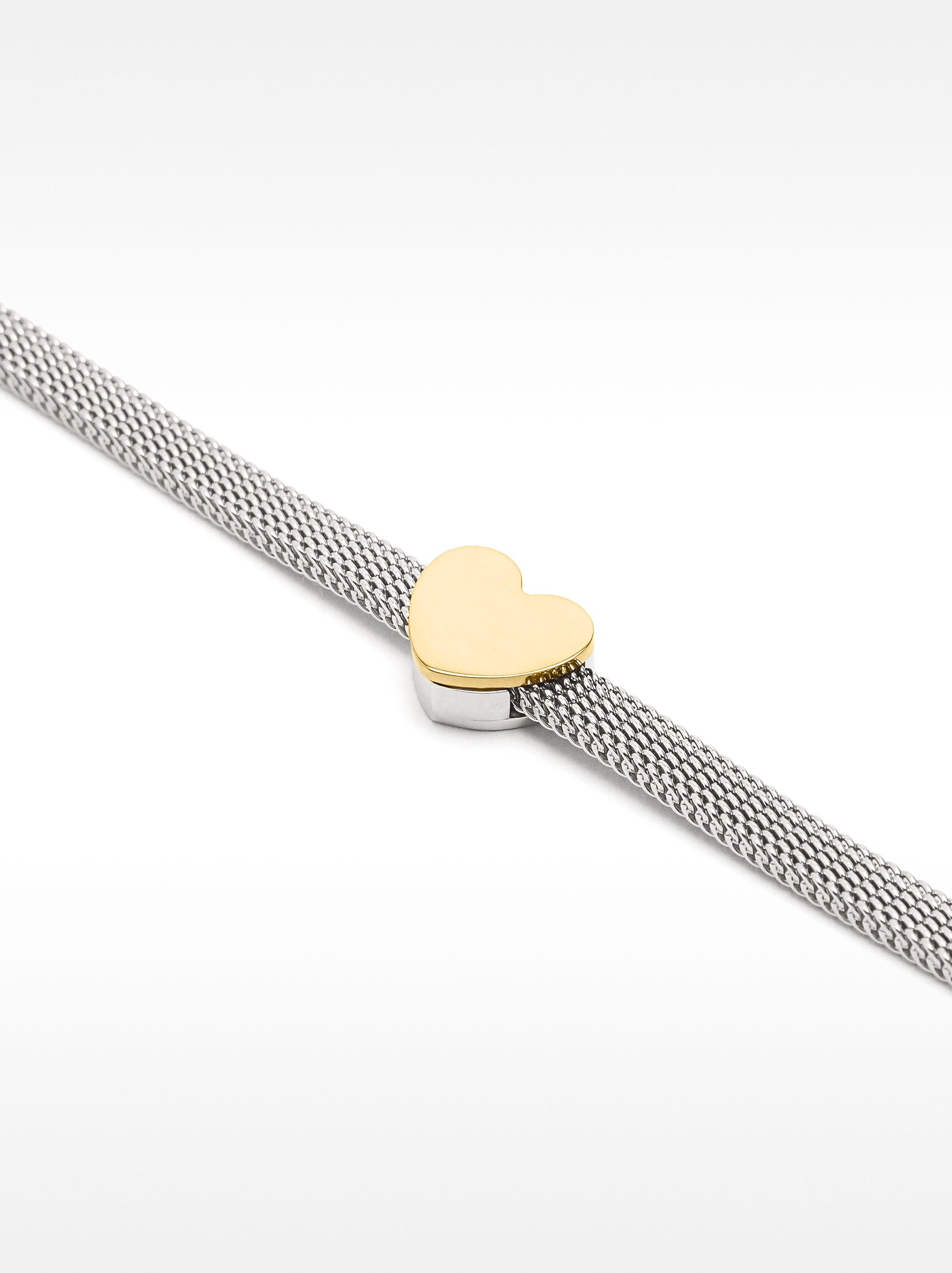 Pulsera De Acero Inoxidable Corazón