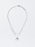 Collar Corto De Plata 925 Con Cuerno
