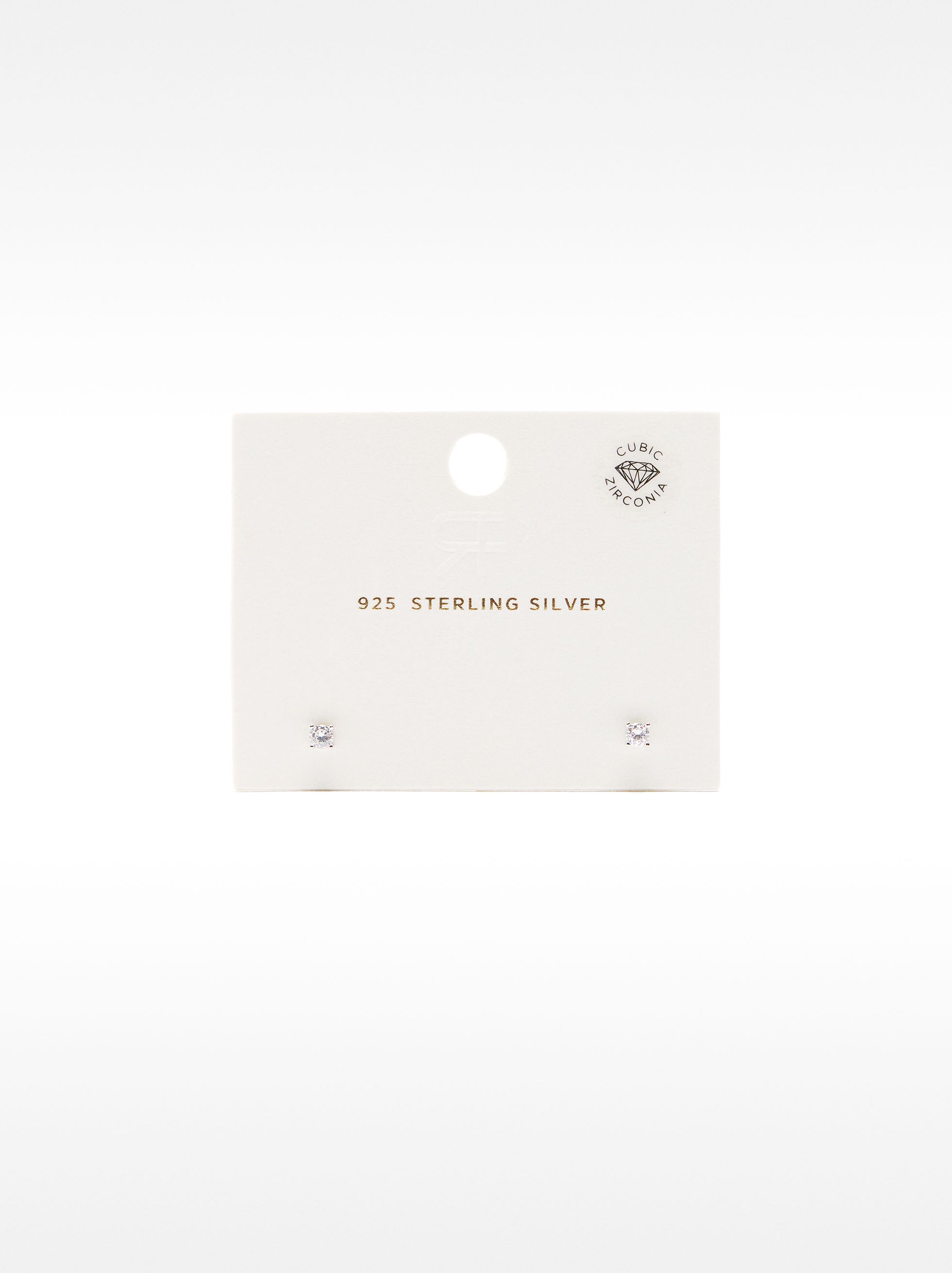 Aretes Cortos De Plata 925 Con Circonitas