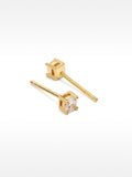 Aretes Cortos De Plata 925 Con Circonitas