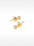 Aretes Cortos De Plata 925 Con Circonitas