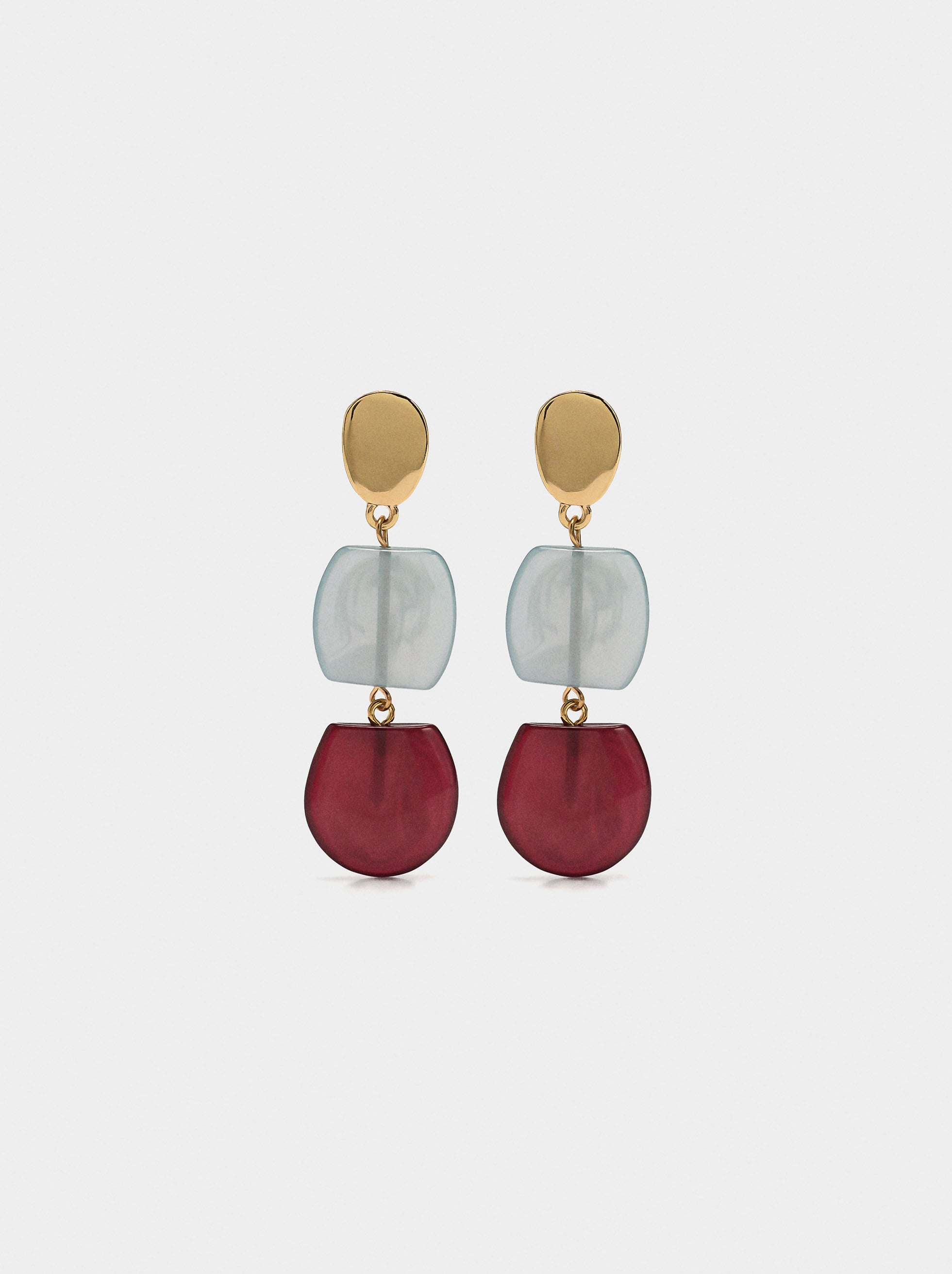 Pendientes Largos Efecto Piedra
