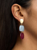 Pendientes Largos Efecto Piedra