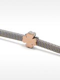 Pulsera De Acero Inoxidable Con Trébol