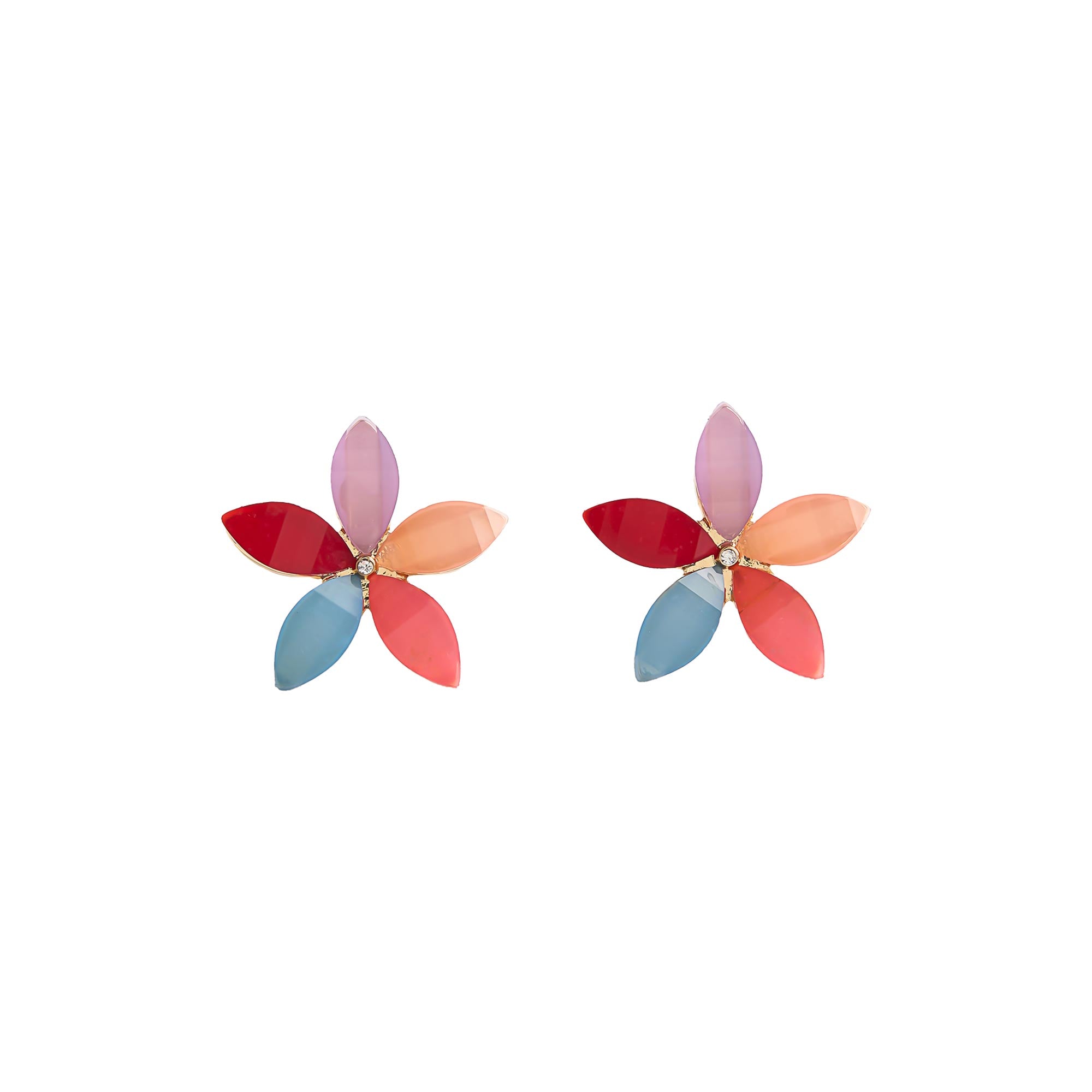 Pendientes Flor Con Resina