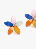 Pendientes Flor Con Resina