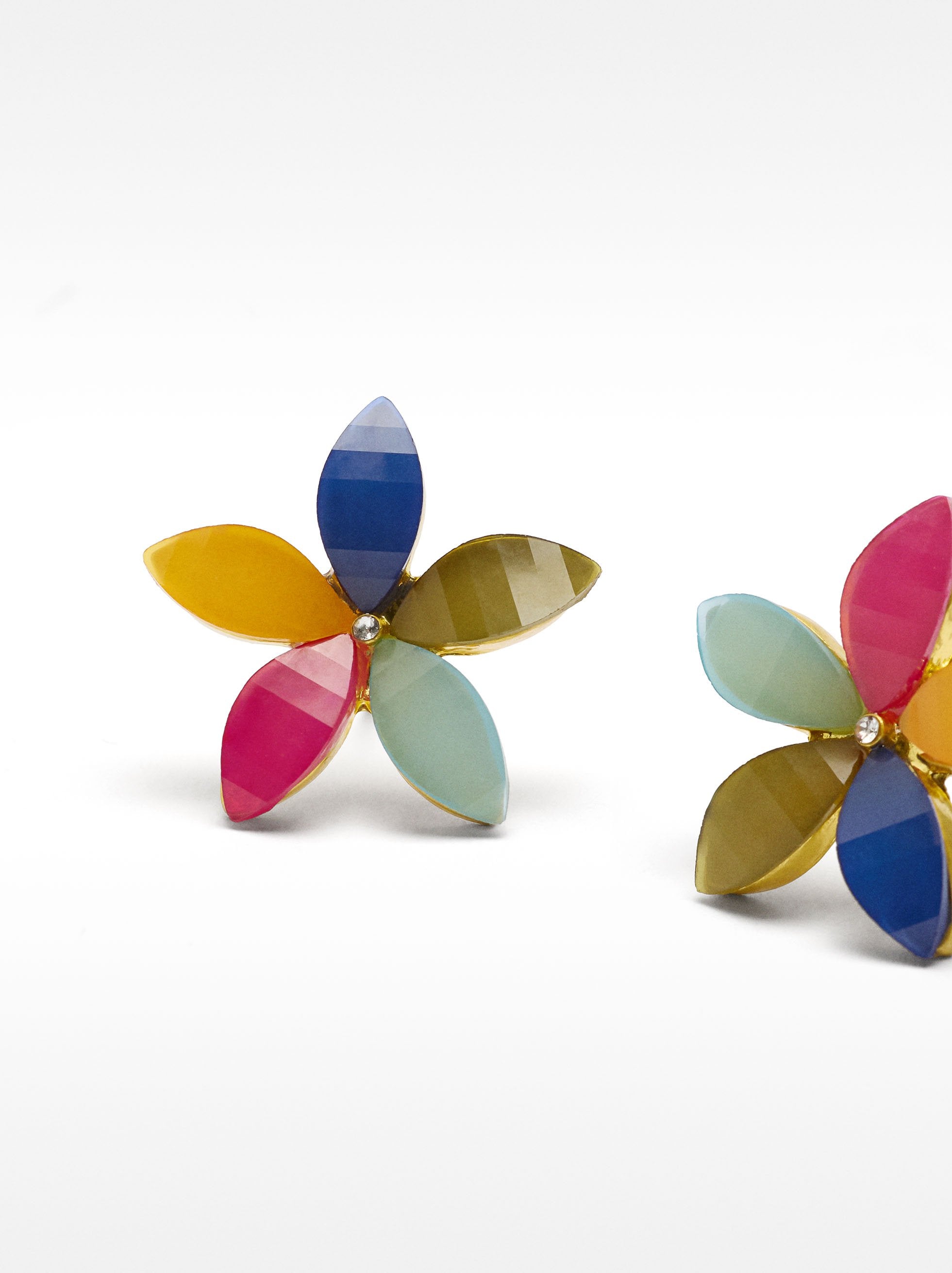 Pendientes Flor Con Resina