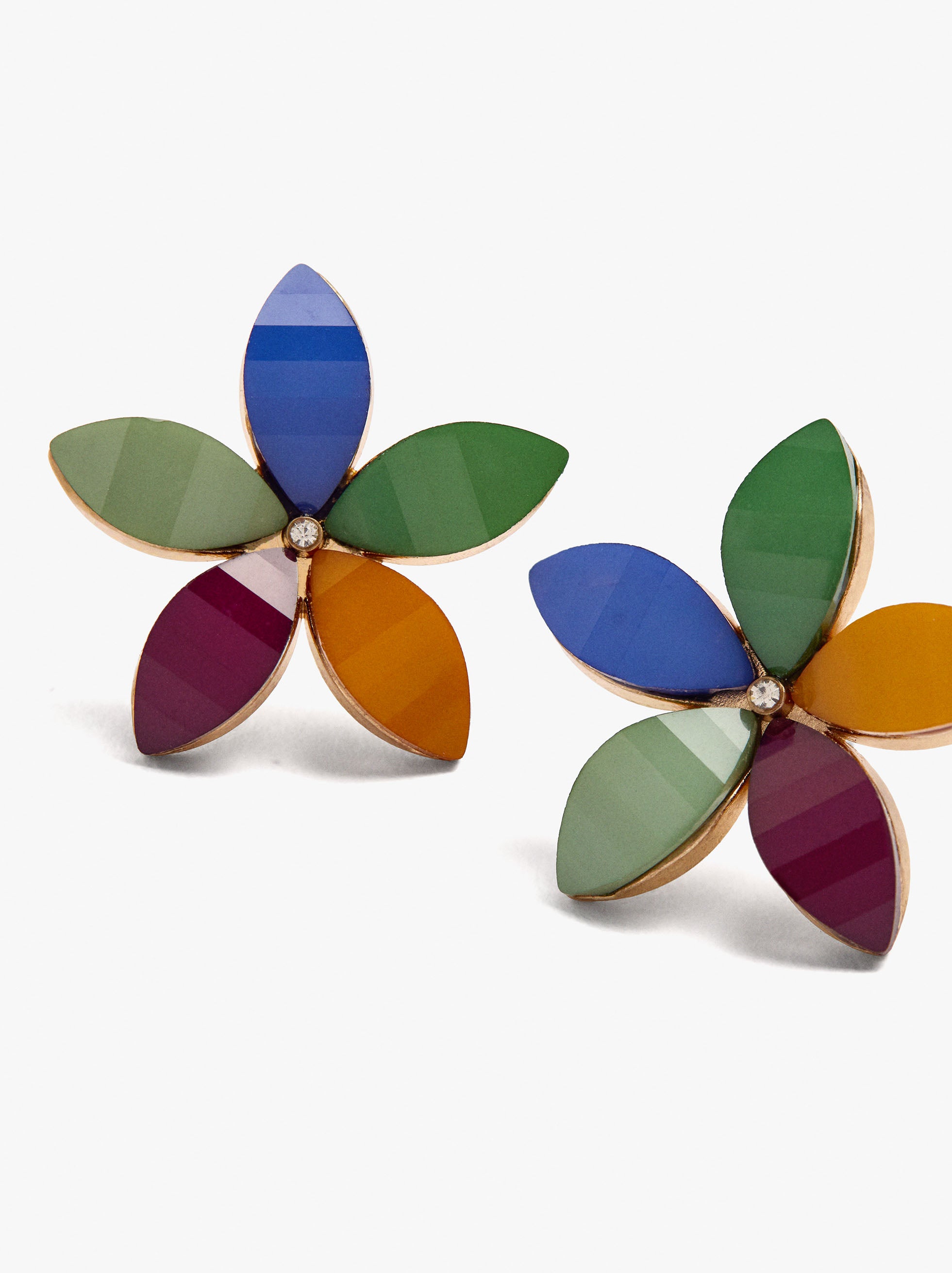 Pendientes Flor Con Resina