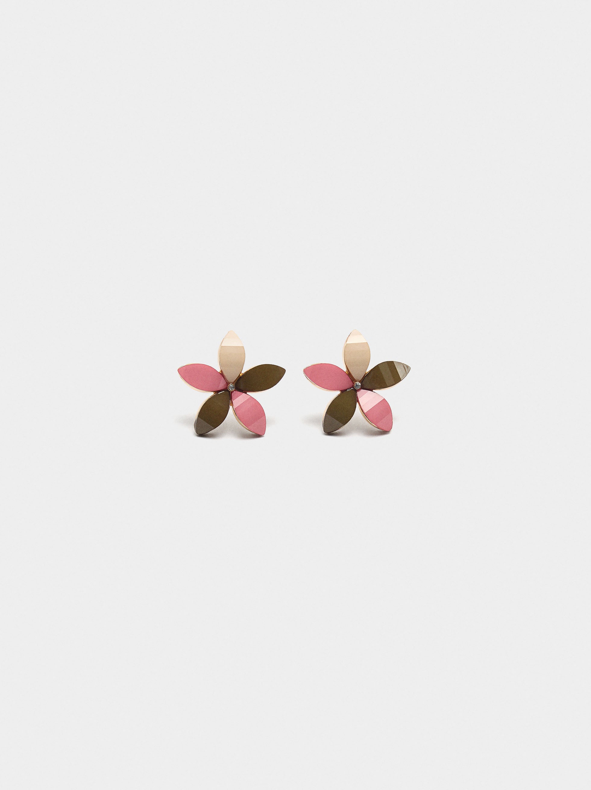 Pendientes Flor Con Resina