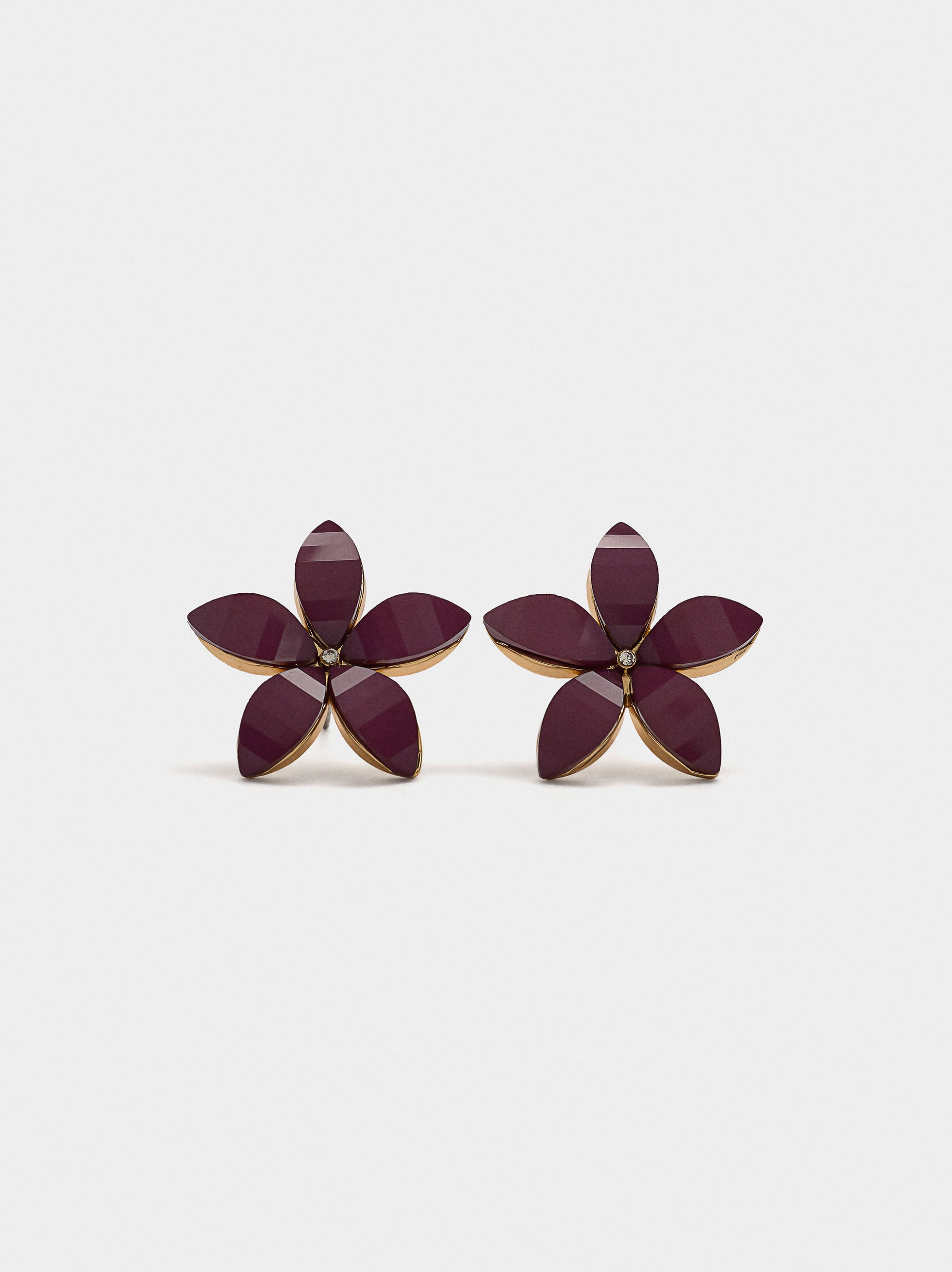 Pendientes Flor Con Resina