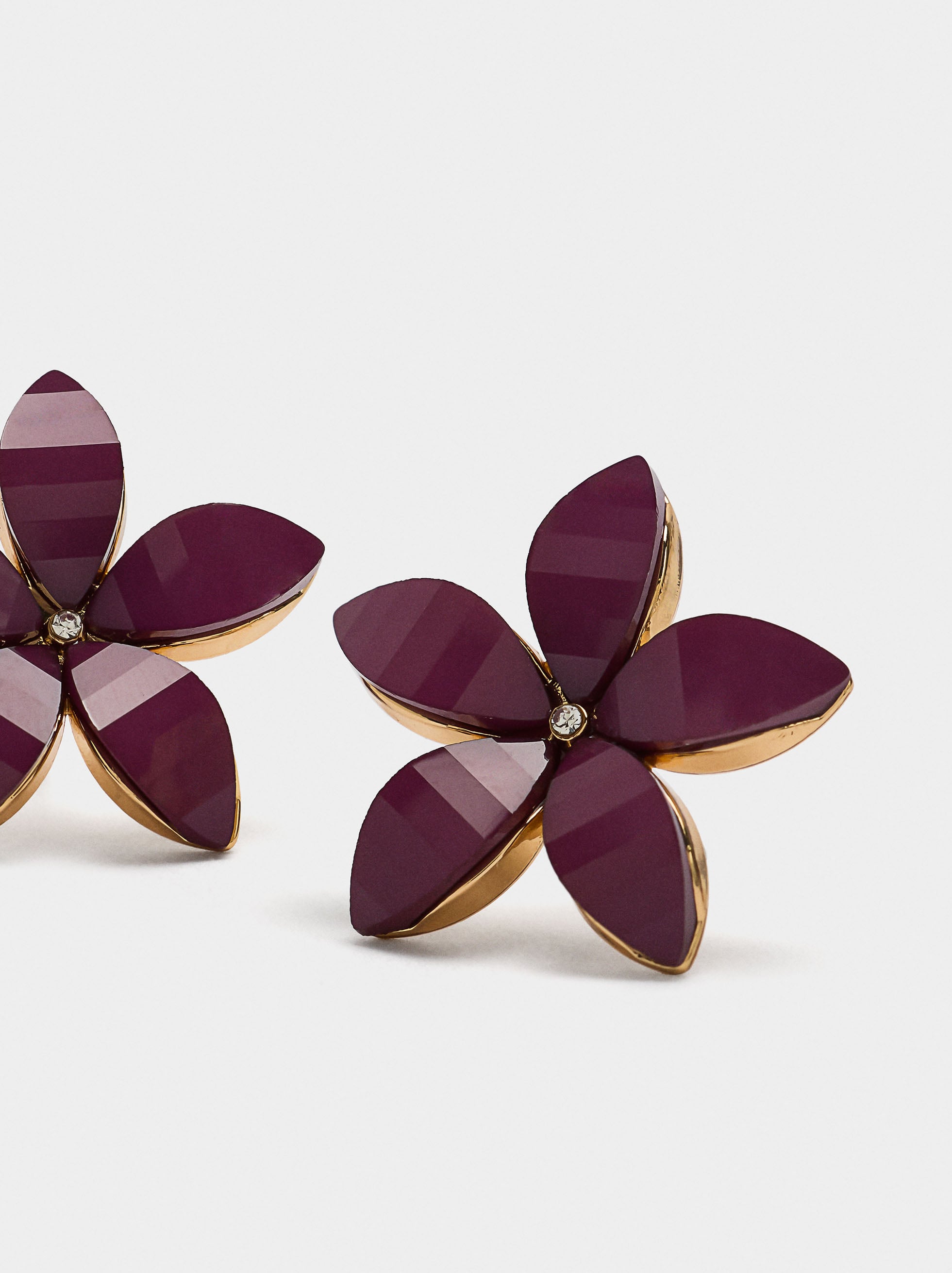 Pendientes Flor Con Resina