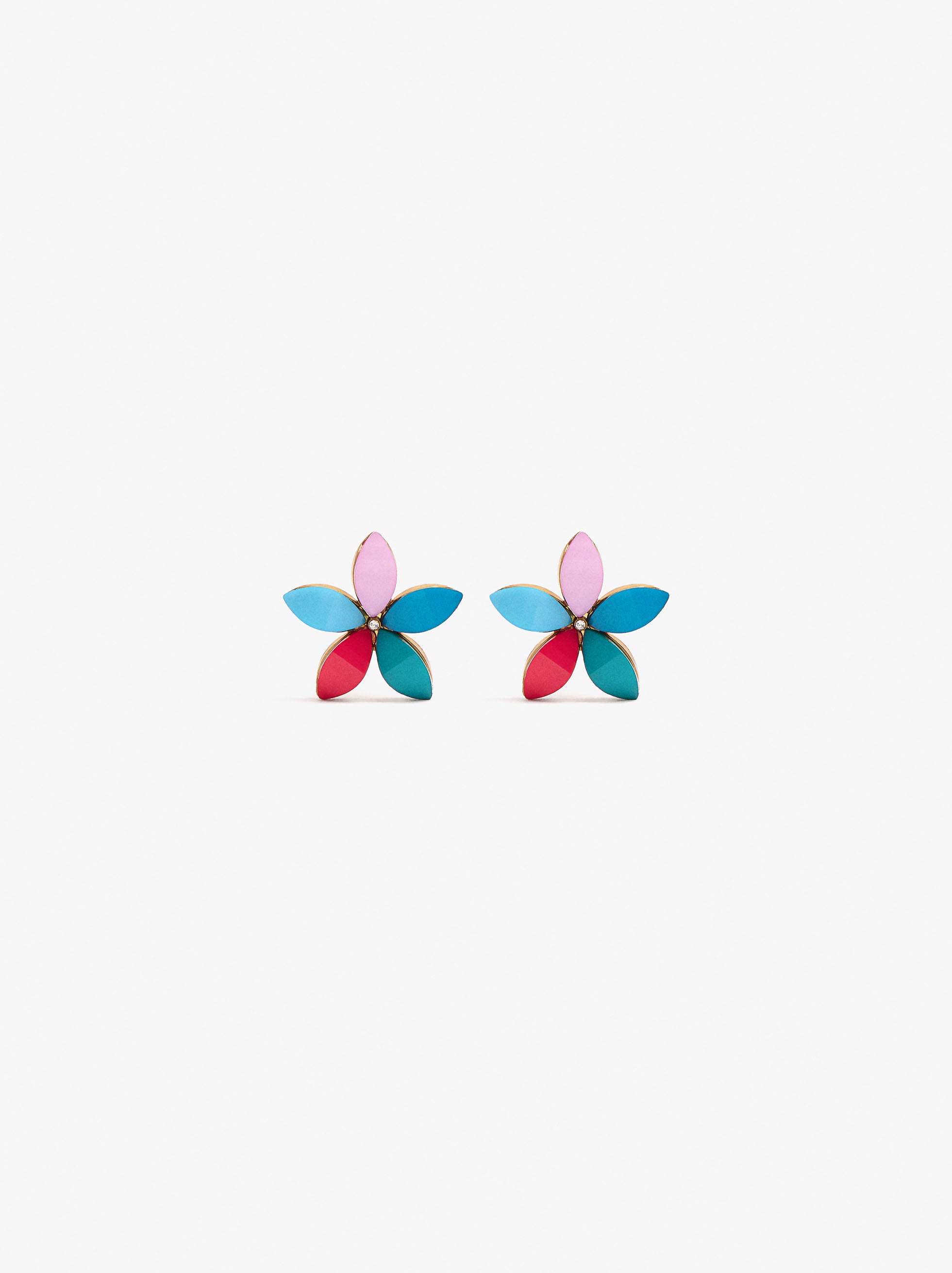 Pendientes Flor Con Resina