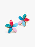 Pendientes Flor Con Resina
