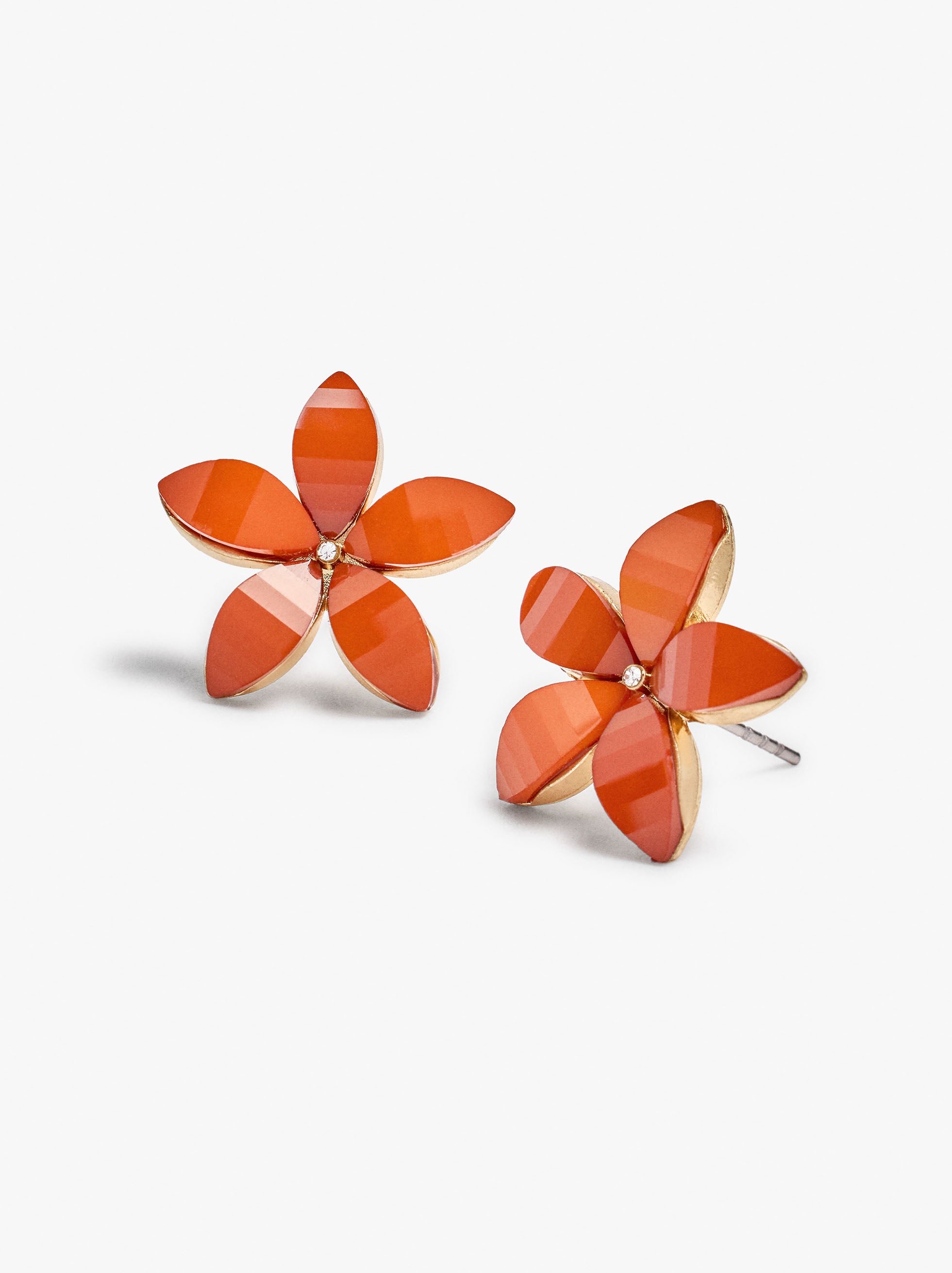 Pendientes Flor Con Resina