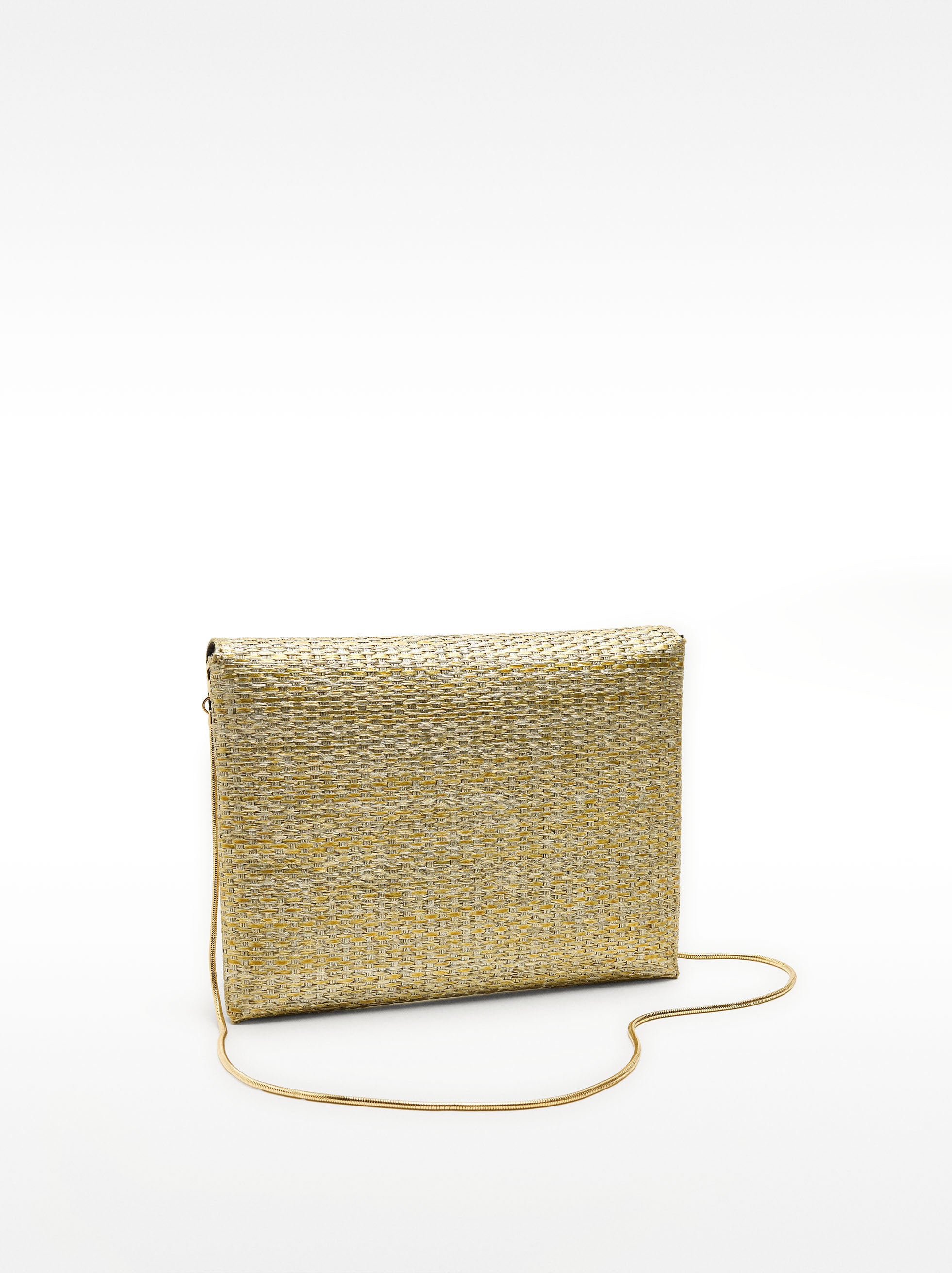 Bolso De Mano Efecto Paja