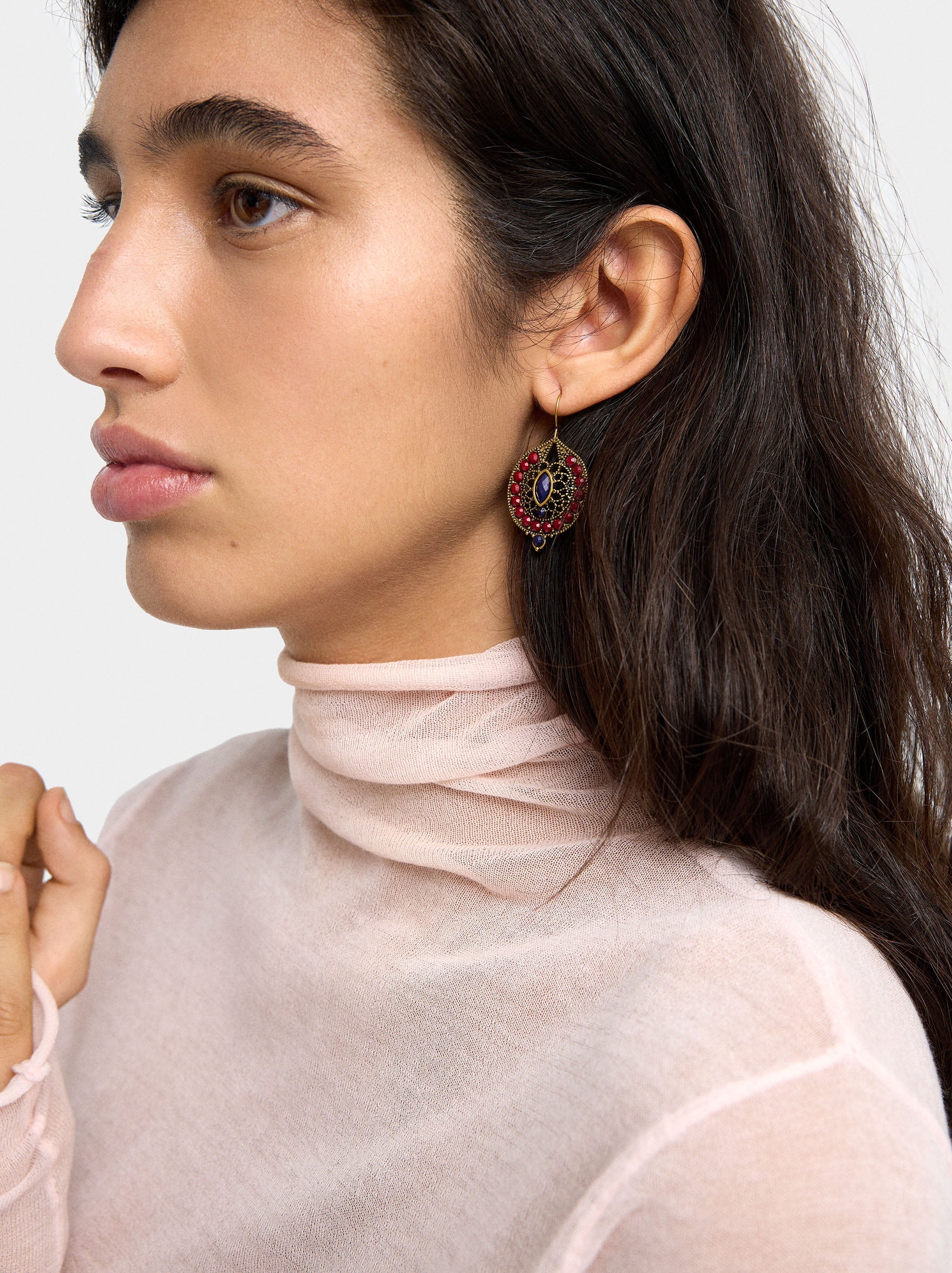 Pendientes Multicolor De Abalorios