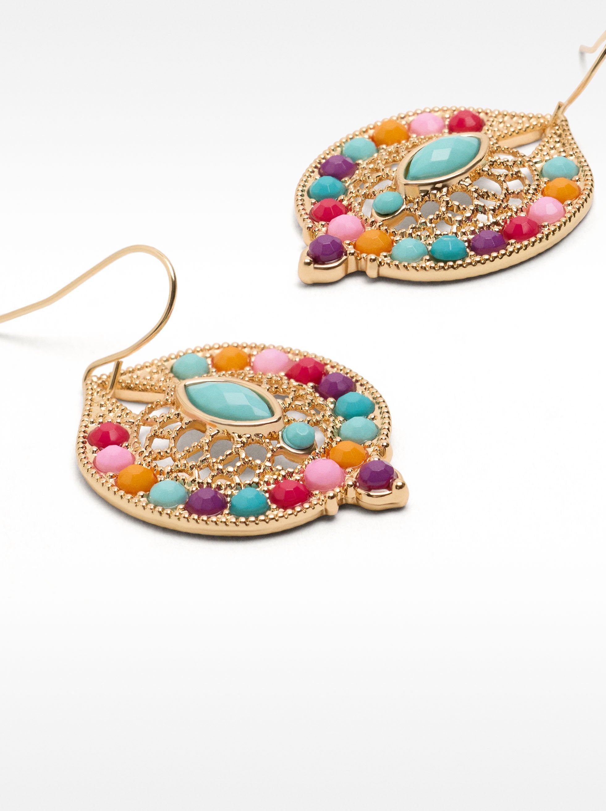 Aretes Con Abalorios