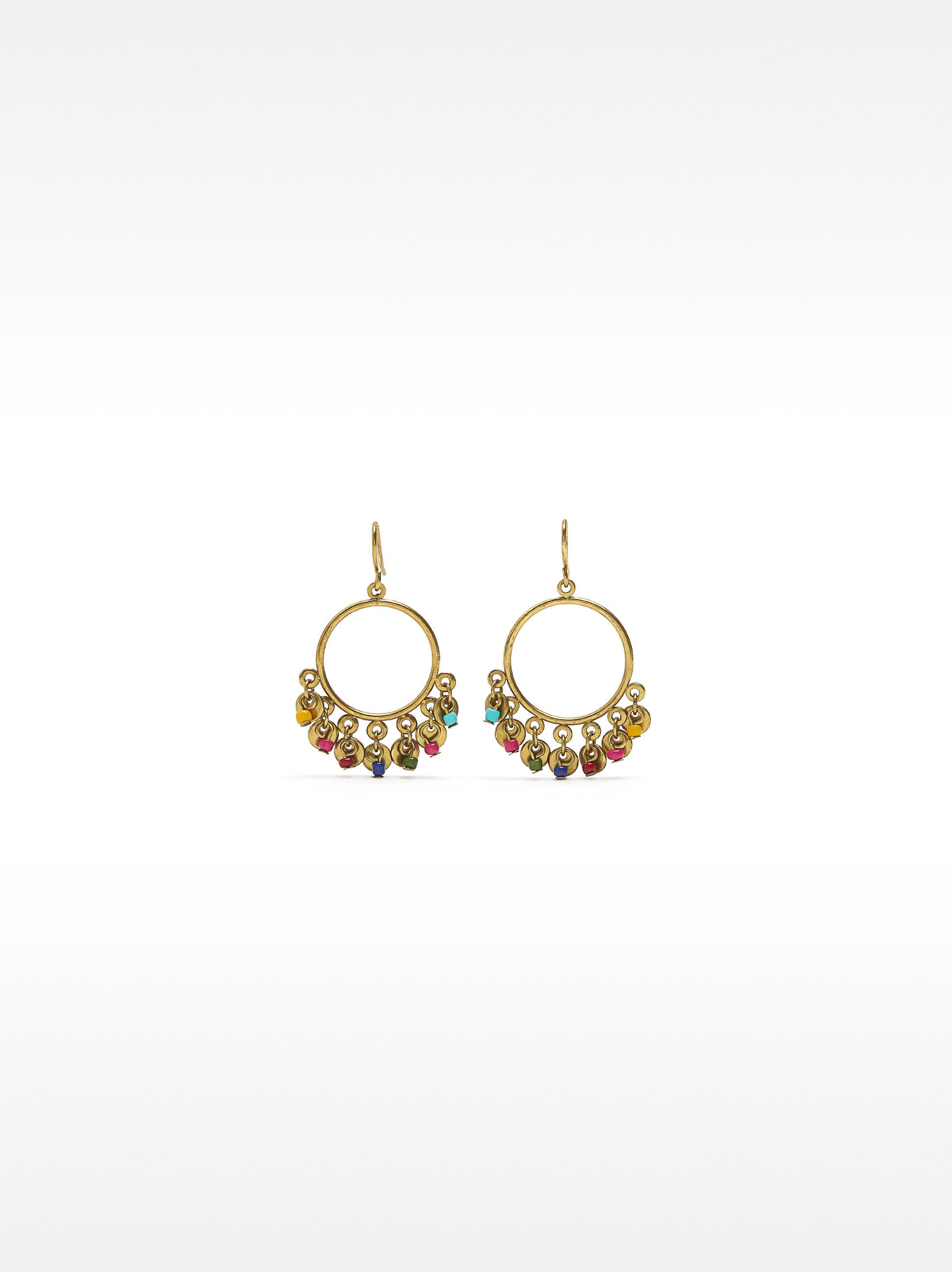 Pendientes Con Cuentas Multicolor