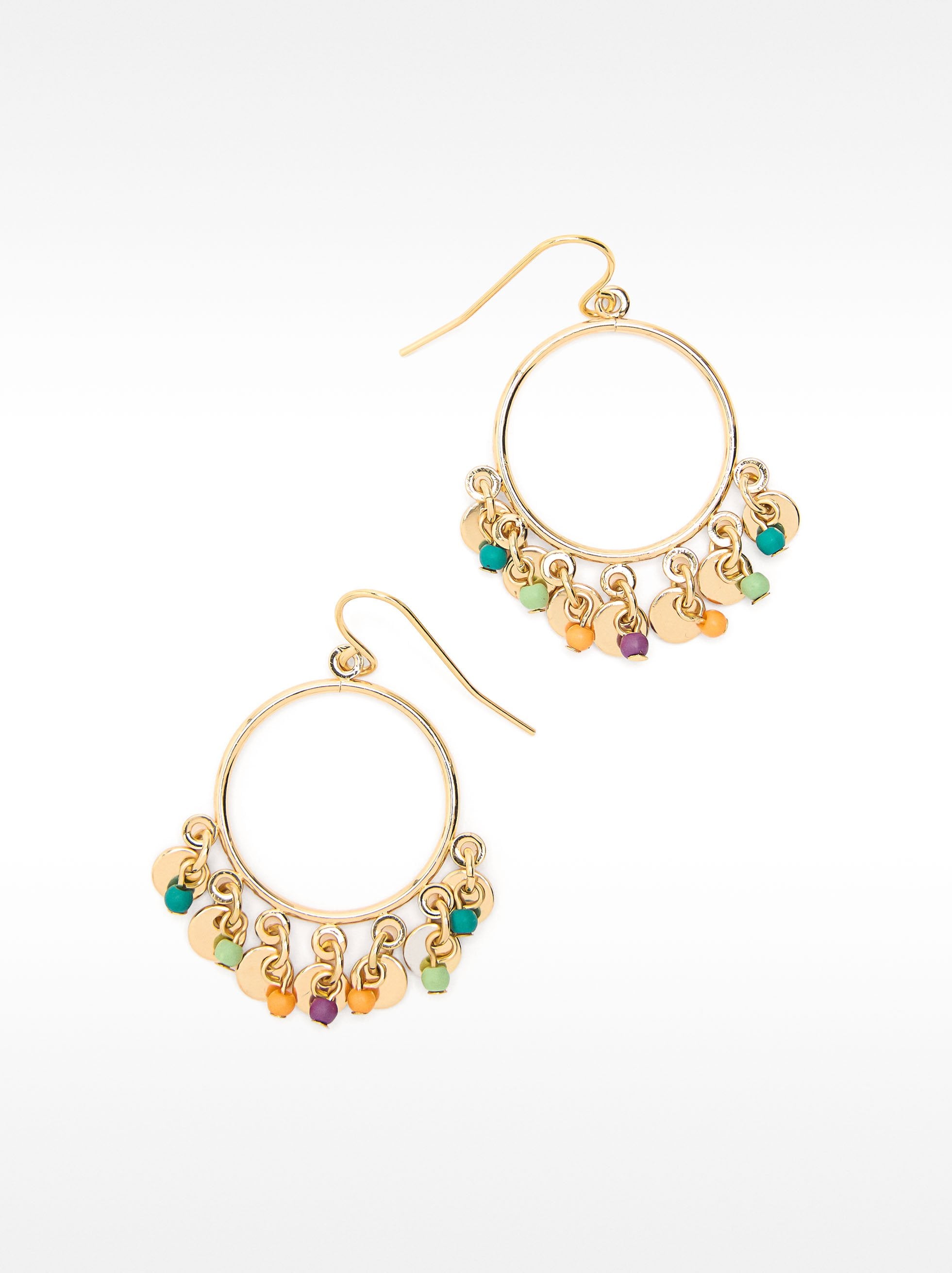 Aretes Con Cuentas Multicolor