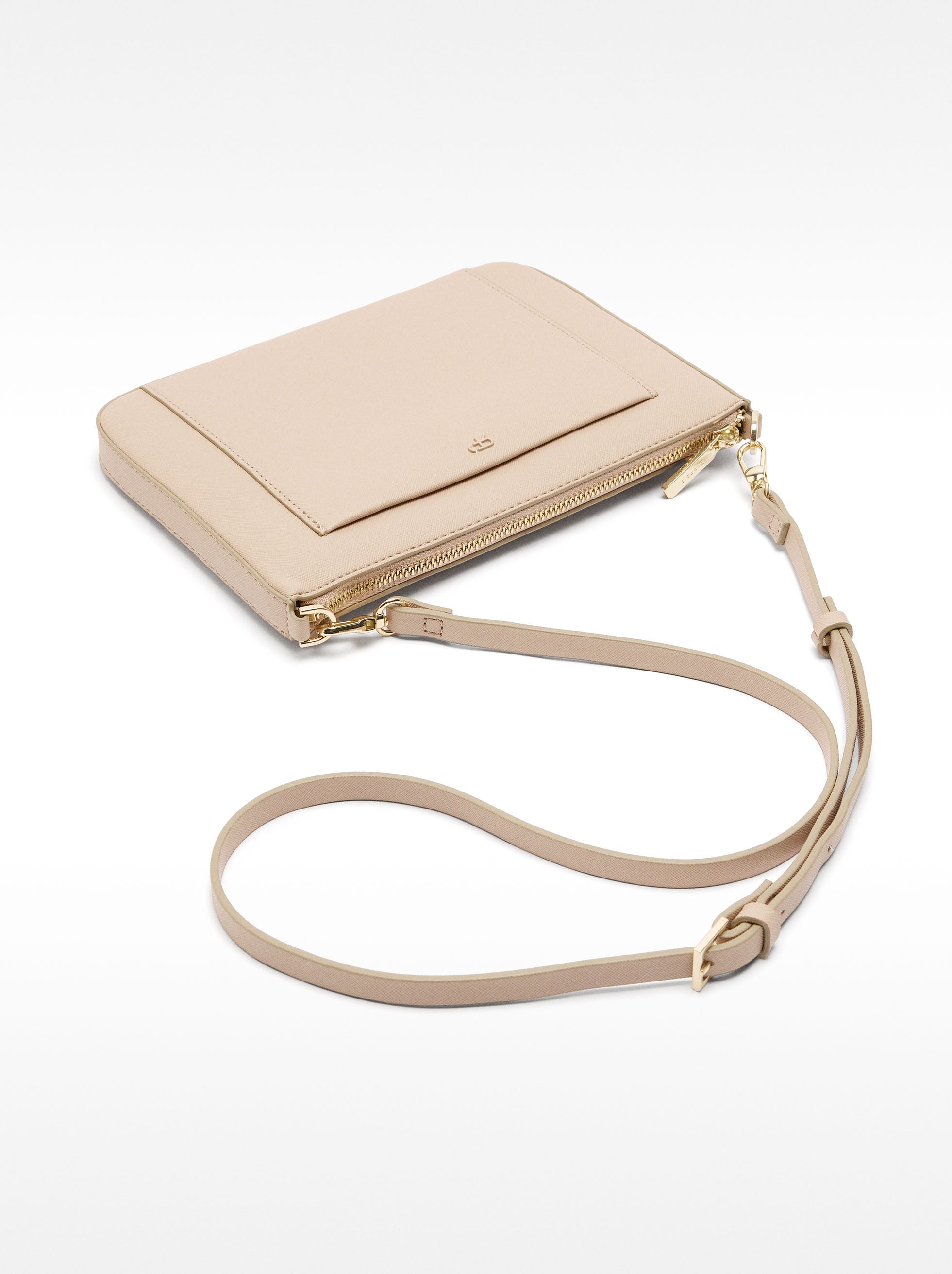 Bolso Bandolera Con Bolsillo Exterior