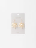 Aretes De Aro Con Flor