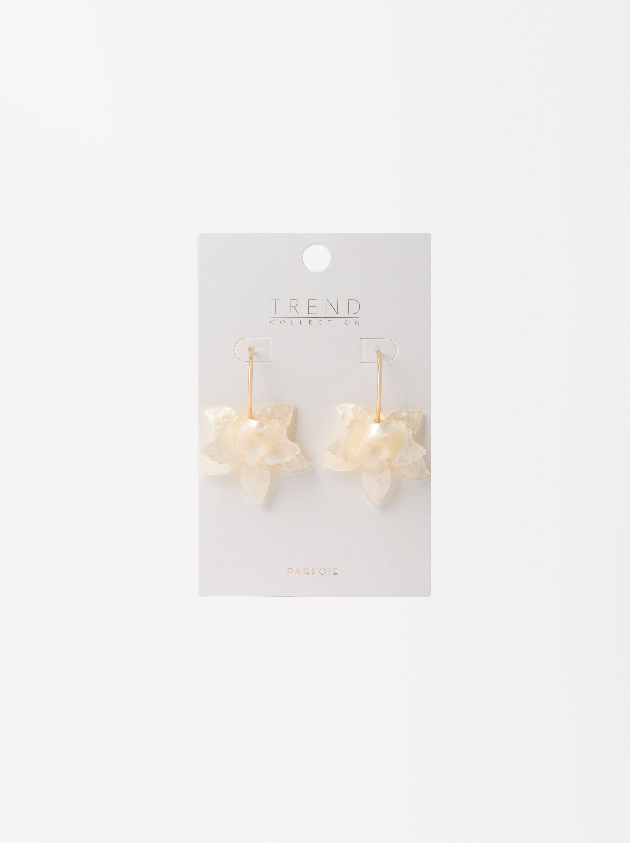 Aretes De Aro Con Flor