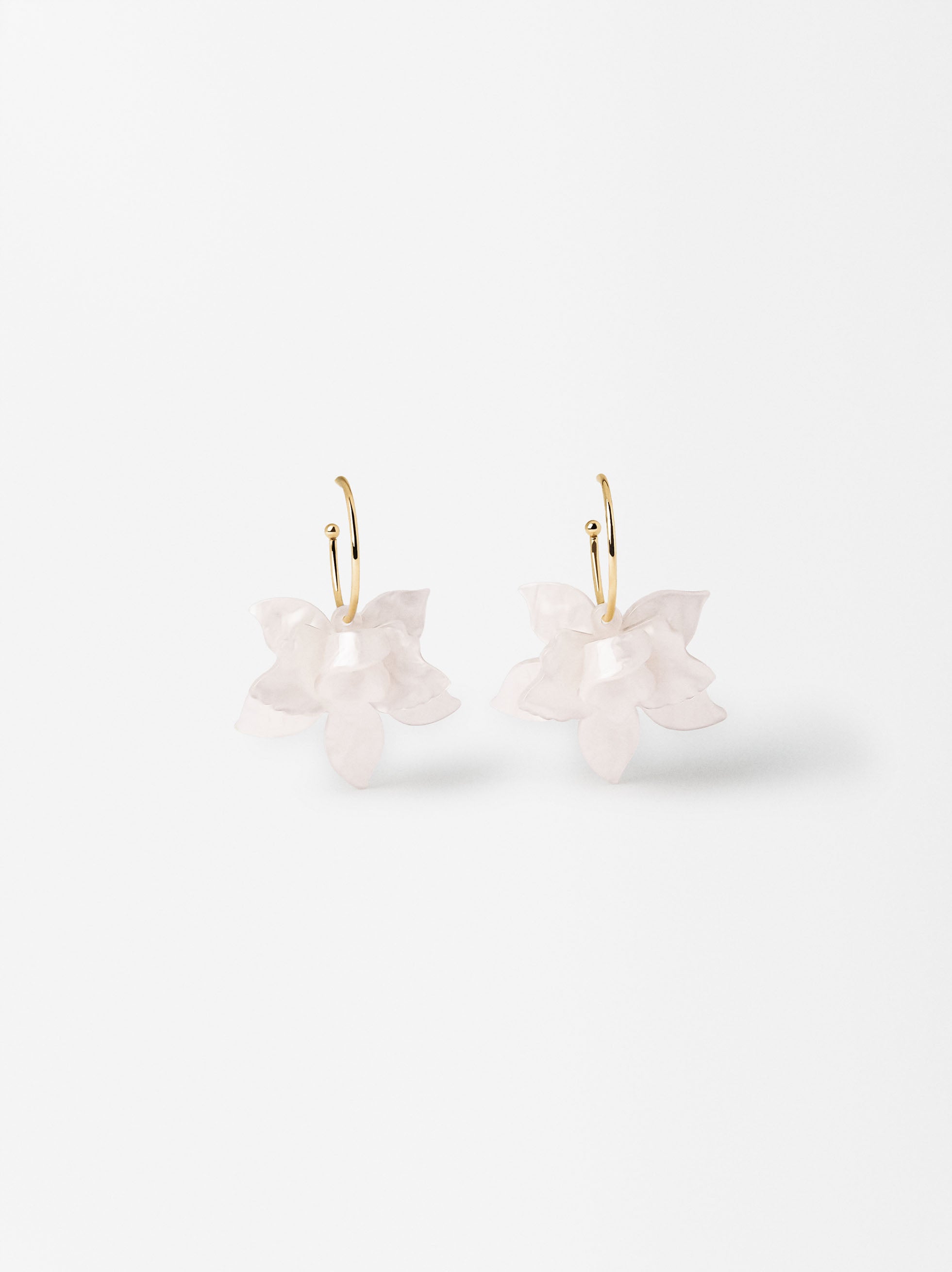 Aretes De Aro Con Flor