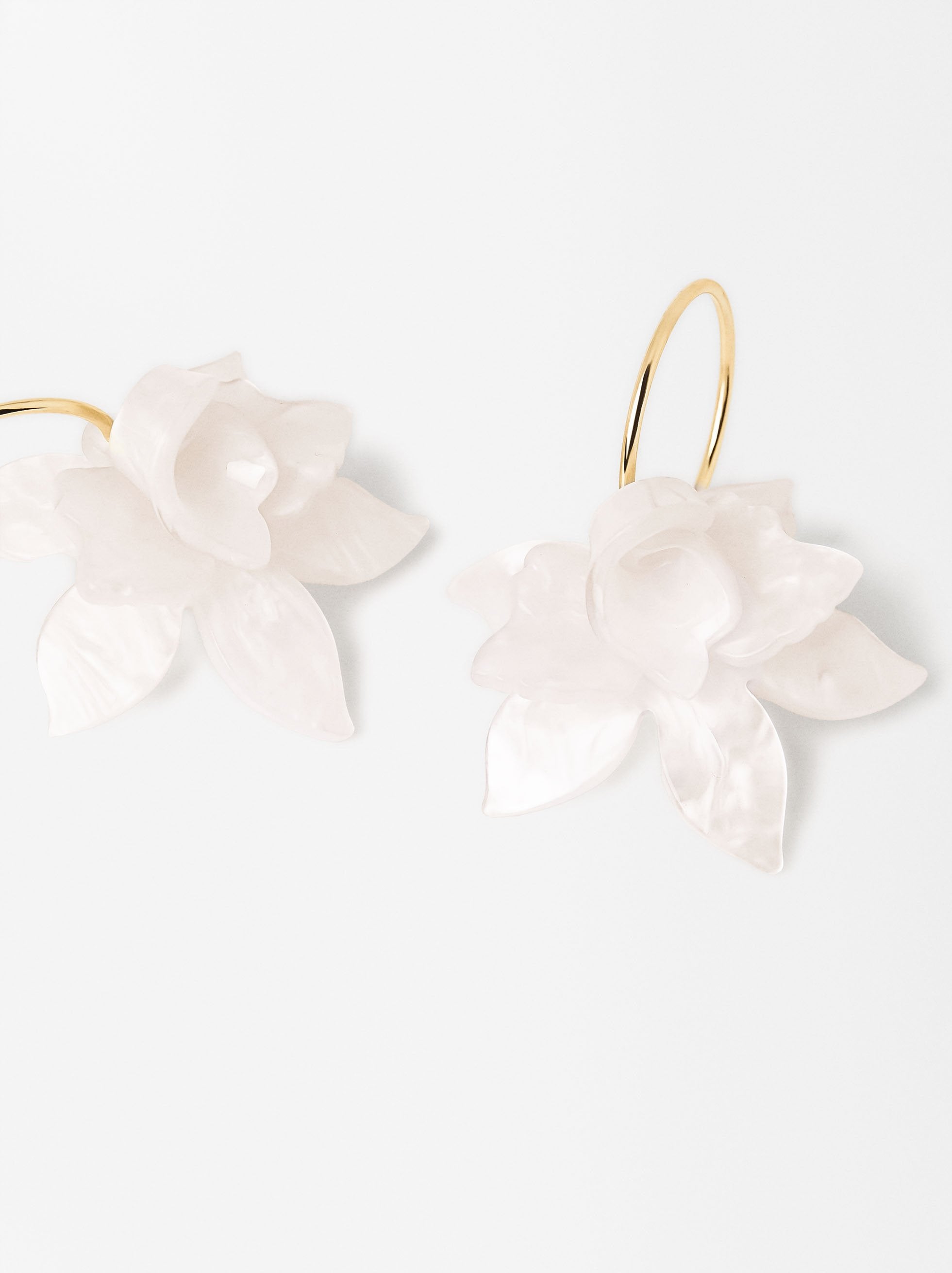 Aretes De Aro Con Flor
