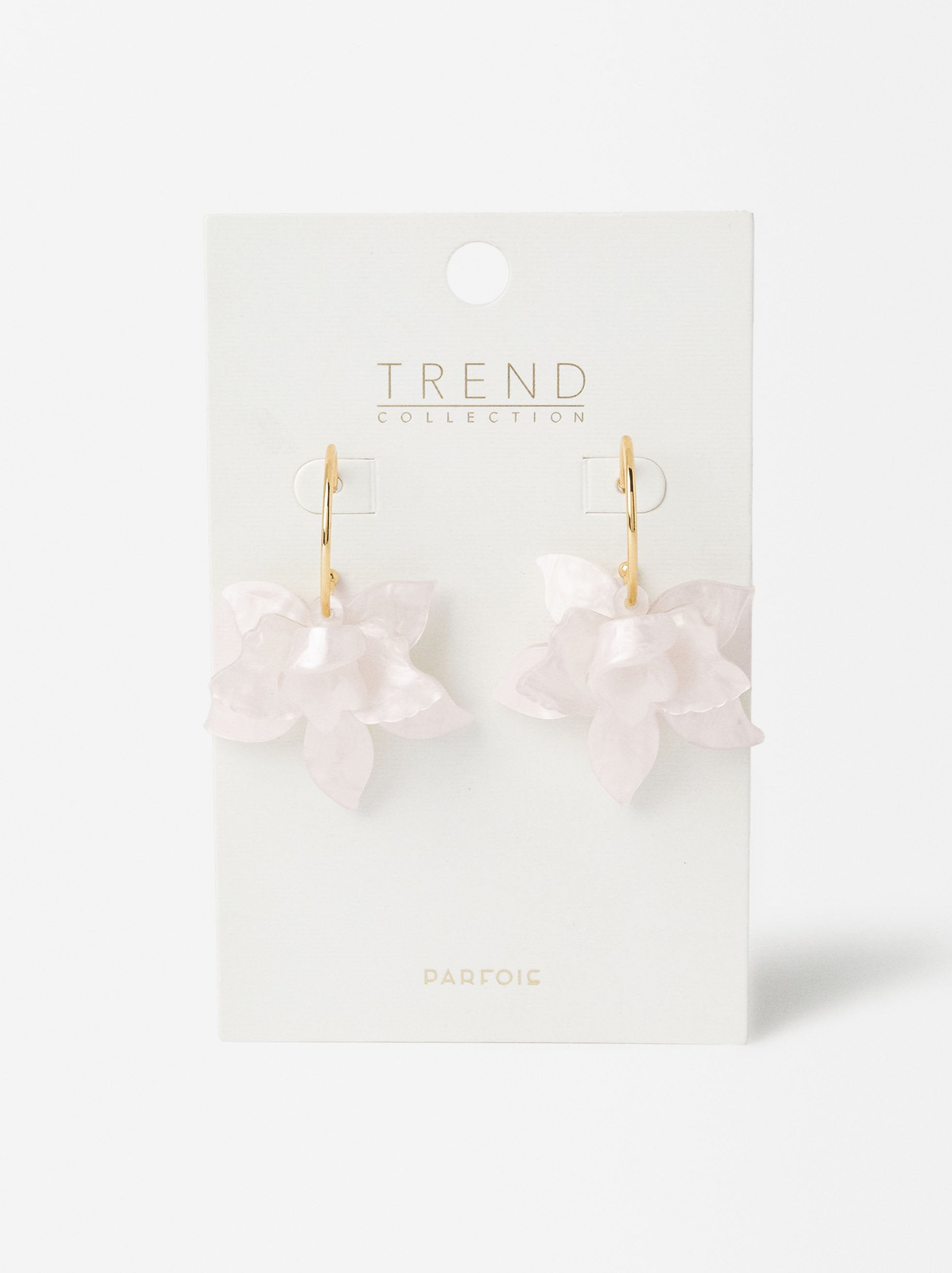 Aretes De Aro Con Flor