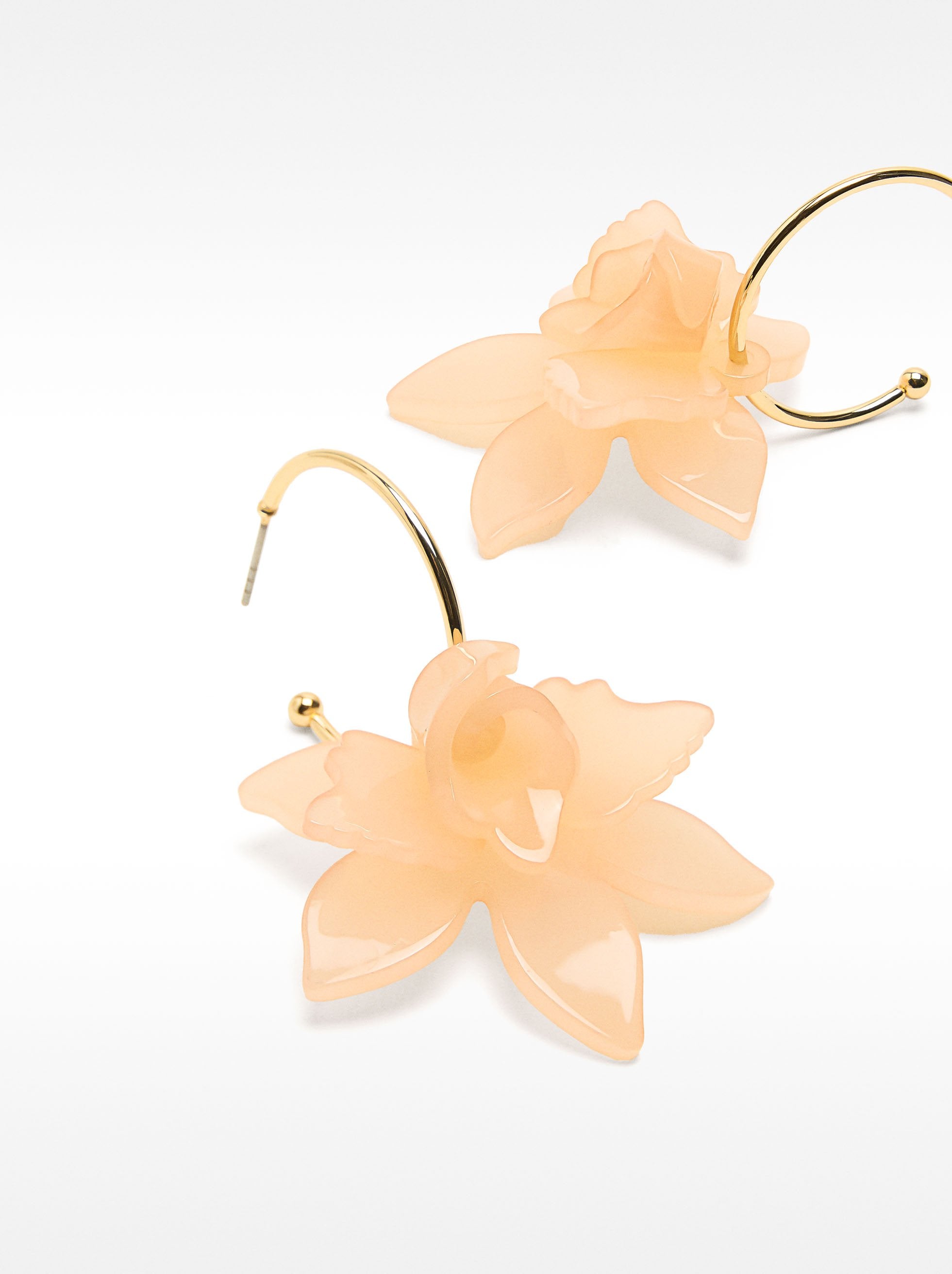 Aretes Abiertos Con Maxi Flor