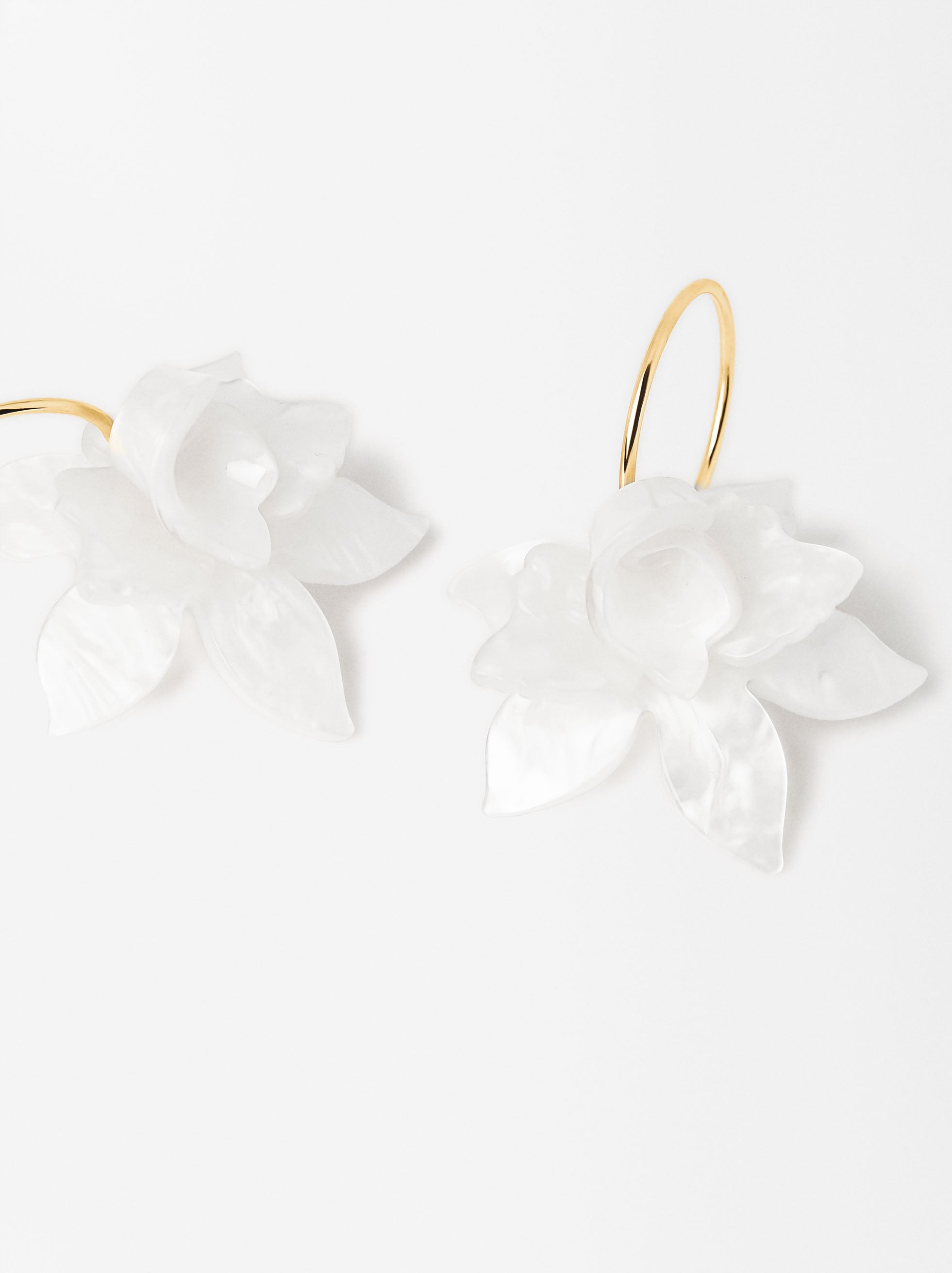 Aretes De Aro Con Flor