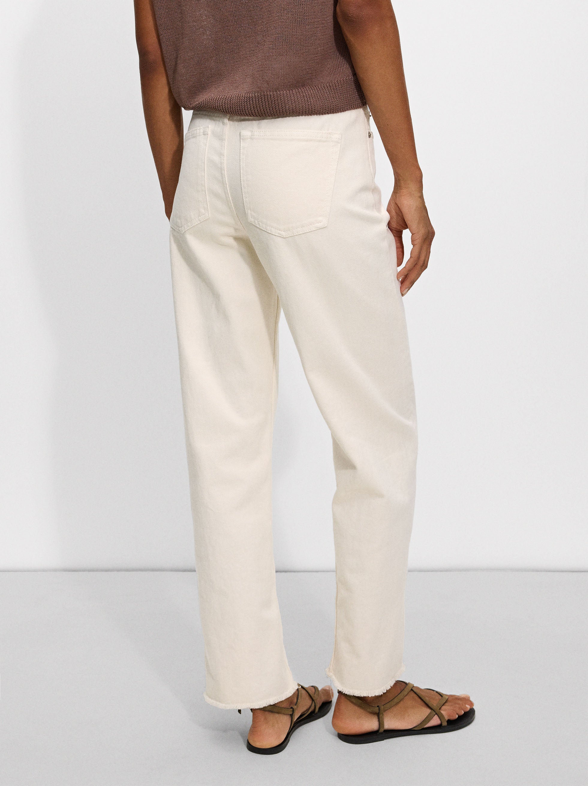 Pantalón De Denim Recto