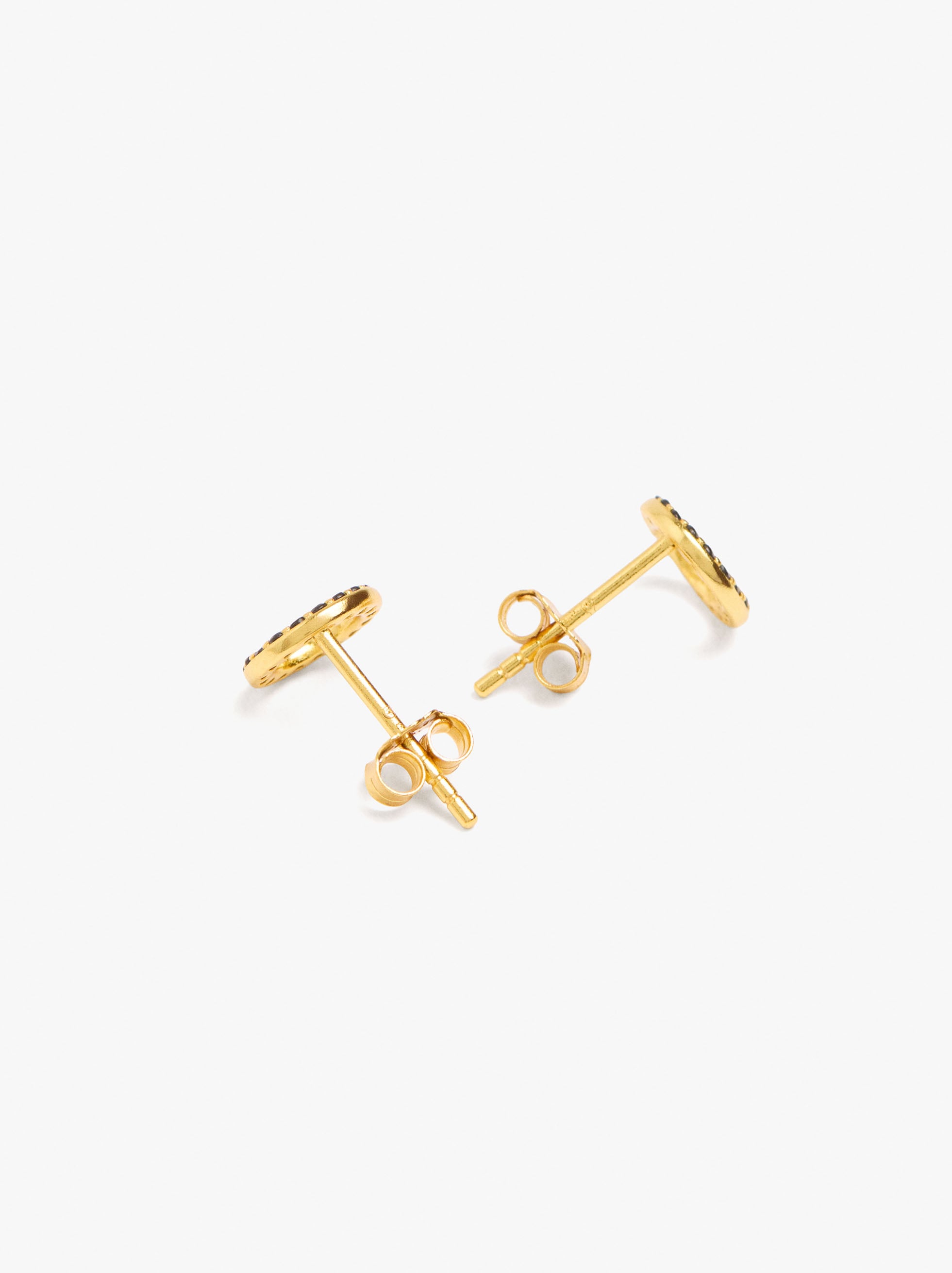 Pendientes Aro Con Circonitas - Plata De Ley 925