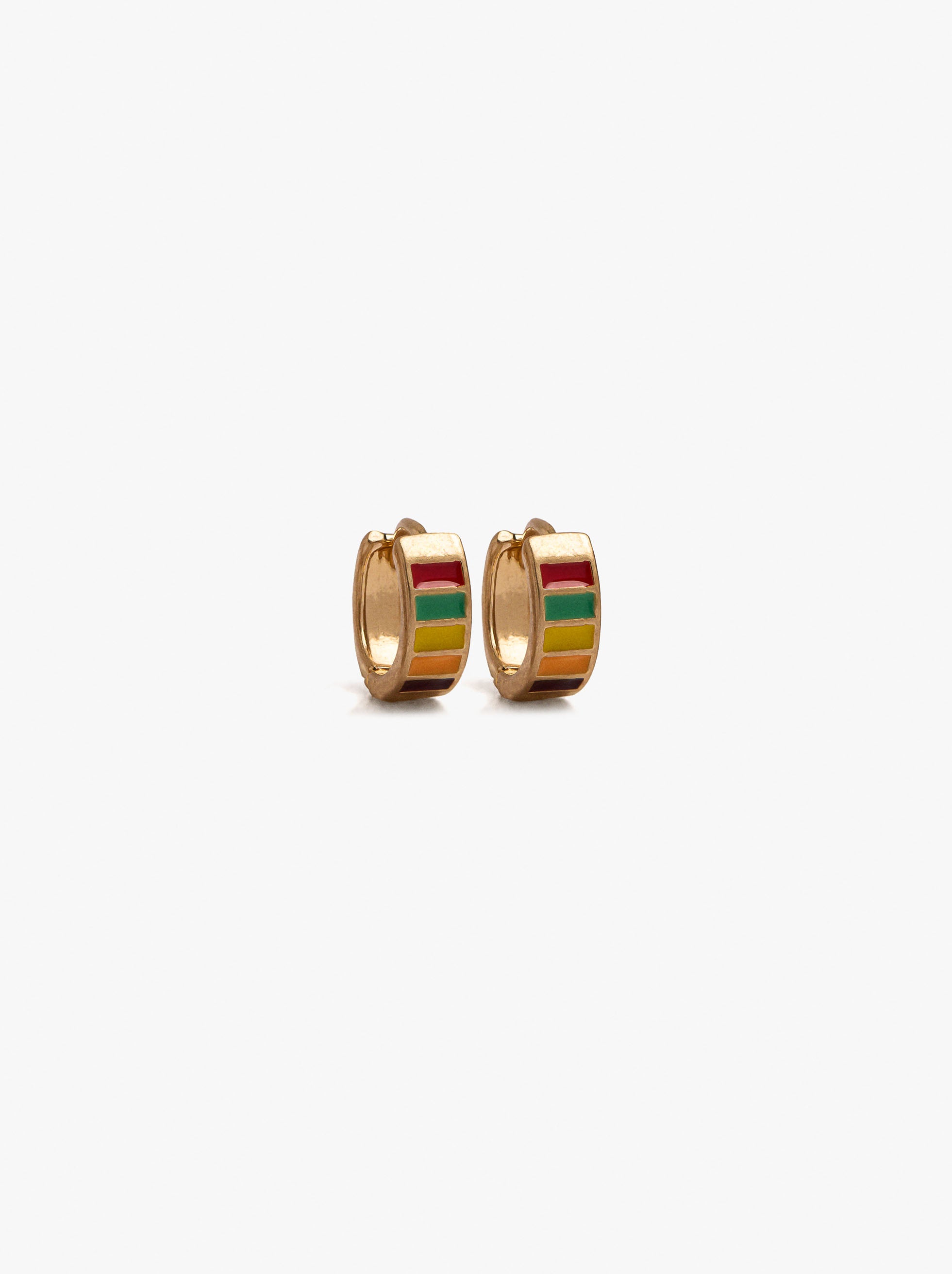 Aros Con Esmalte Multicolor