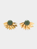 Pendientes Dorados Con Flor