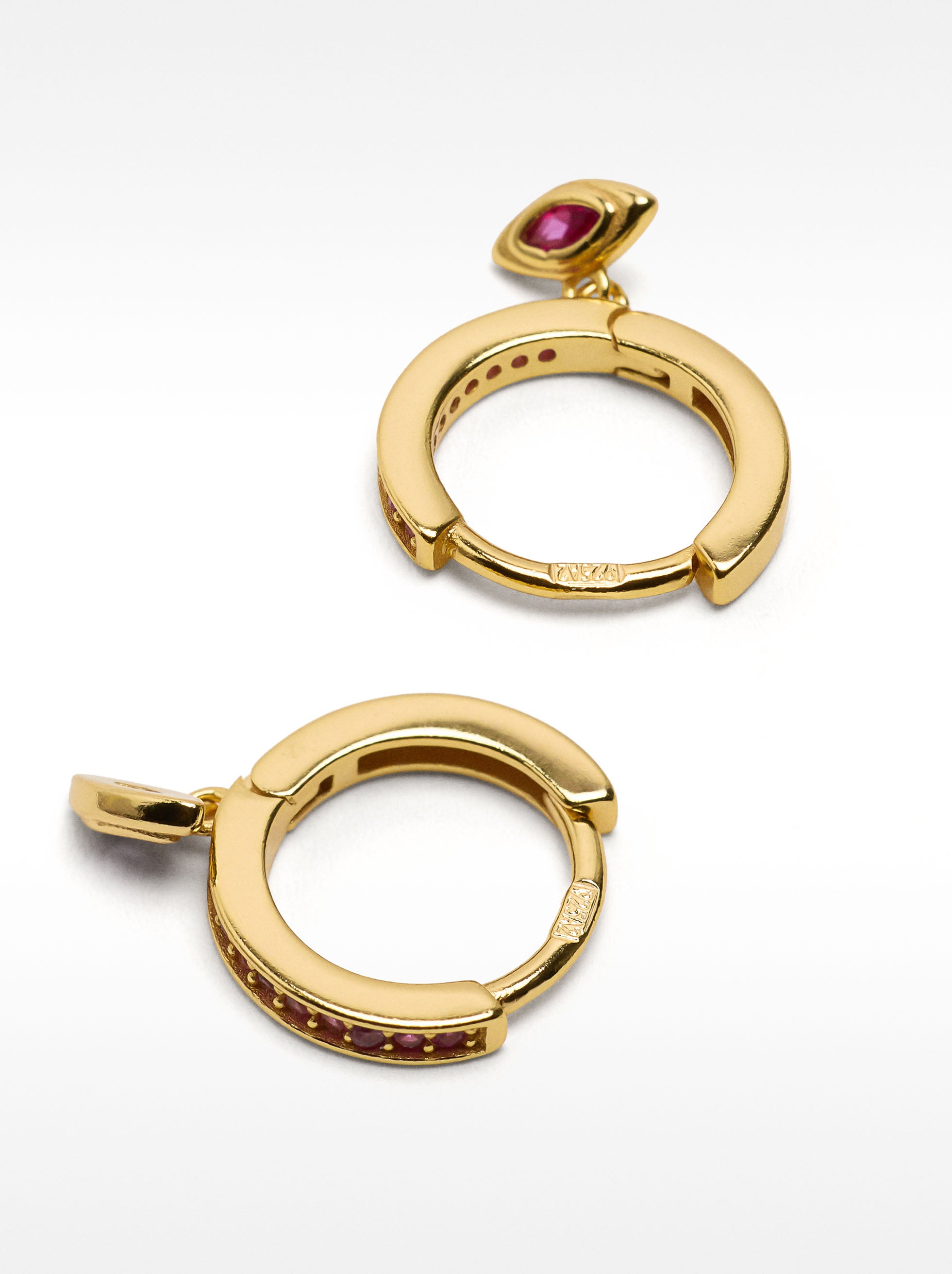 Aretes Con Circonias - Plata De Ley 925