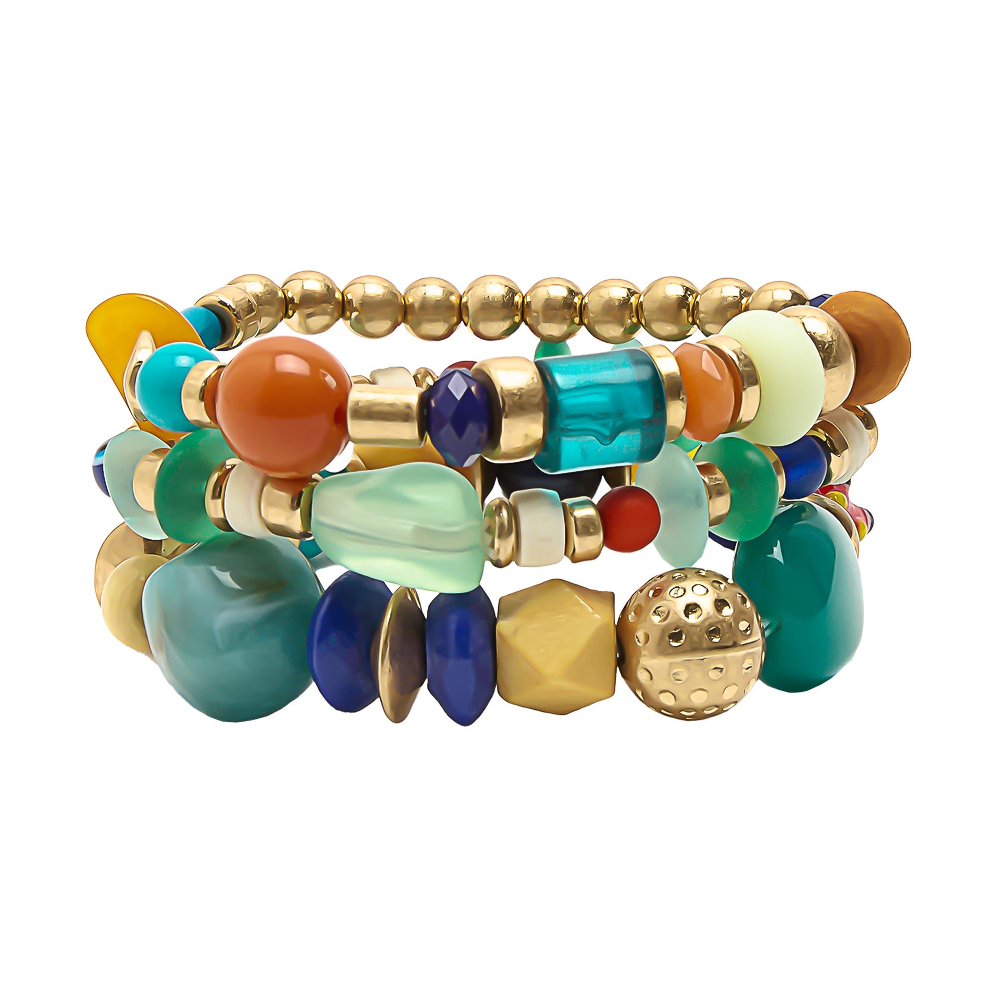 Set De Pulseras Elásticas Multicolor