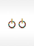 Pendientes Con Cuentas Multicolor