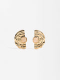 Aretes De Resina Con Efecto Martillado