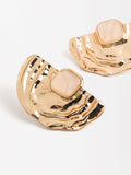 Aretes De Resina Con Efecto Martillado