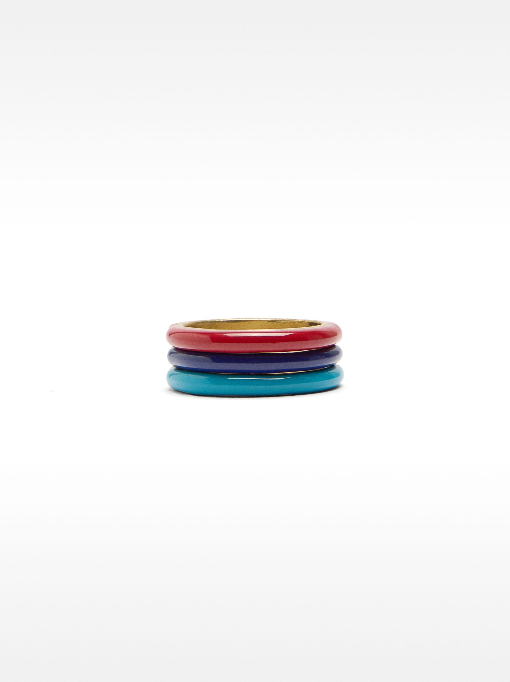 Set De Anillos Esmaltado