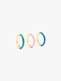 Set De Anillos Con Esmalte