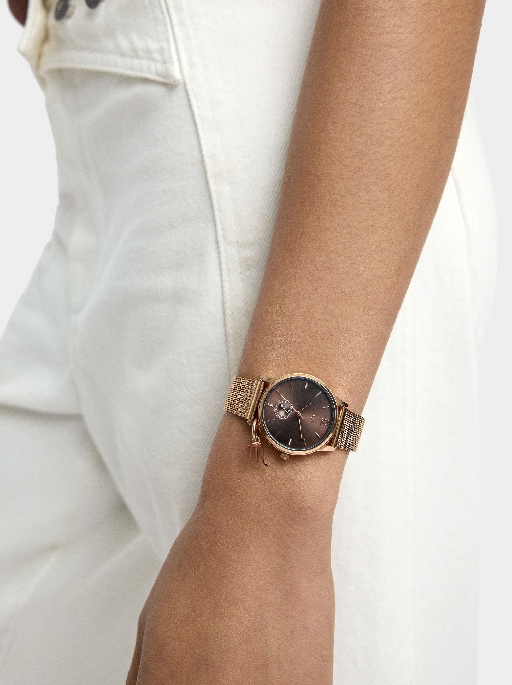 Reloj Pulsera De Malla Metálica De Acero