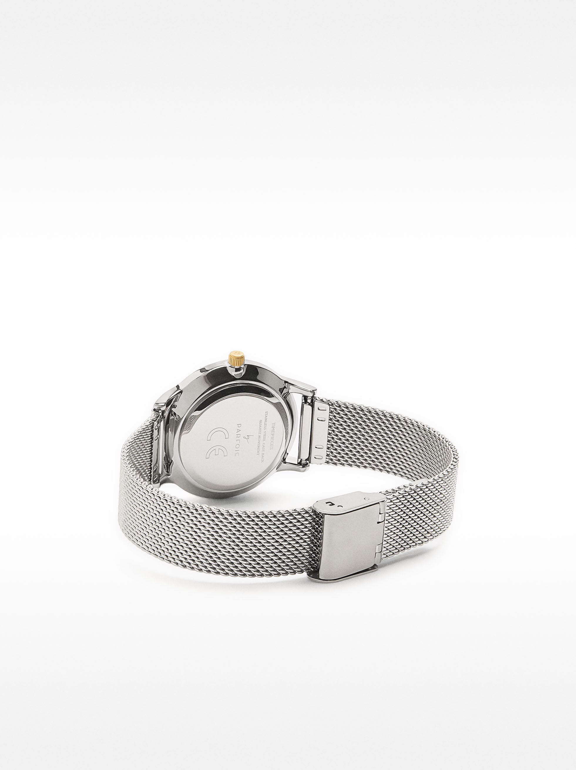 Reloj Pulsera De Malla Metálica De Acero